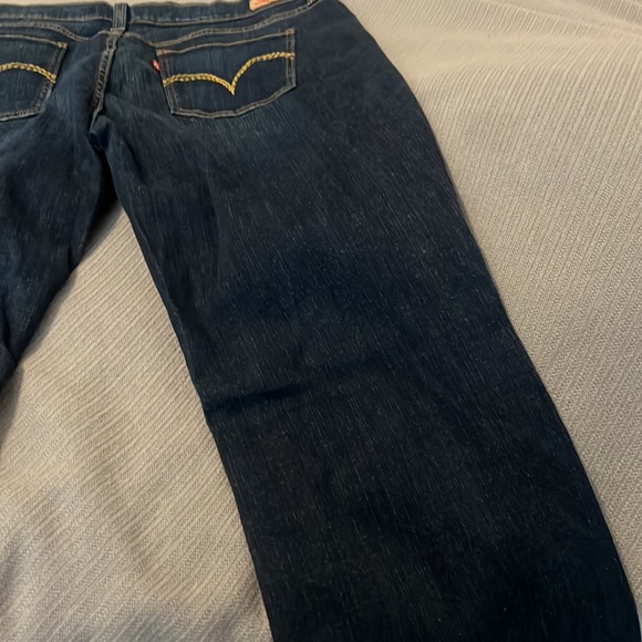 Levi’s superlow 524 dark rinse/wash jeans size 17 bootcut baggy relaxed casual - Picture 12 of 14